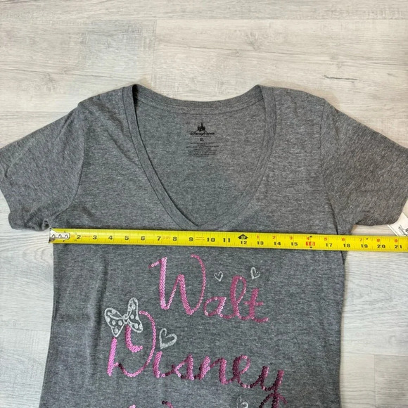 NWT Walt Disney World Butterfly Sequin Pink and Grey T Shirt Size XL - Picture 11 of 15